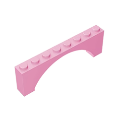 GOBRICKS GDS-677  Arch 1 x 8 x 2  Raised - YWOBB