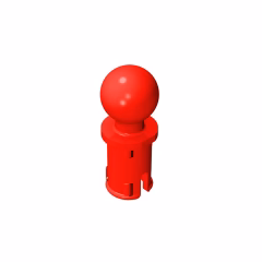 GOBRICKS GDS-903 Pin with Friction Ridges Lengthwise and Tow Ball - YWOBB