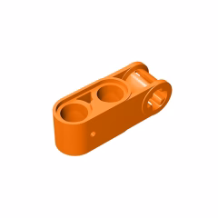 GOBRICKS GDS-936 Axle and Pin Connector Perpendicular 3L with 2 Pin Holes - YWOBB