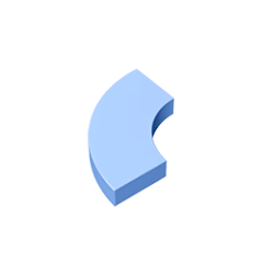 GOBRICKS GDS-1277 Round Corner 2 x 2 Macaroni - YWOBB