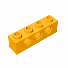 GOBRICKS GDS-625  Brick 1 x 4 with Holes - YWOBB