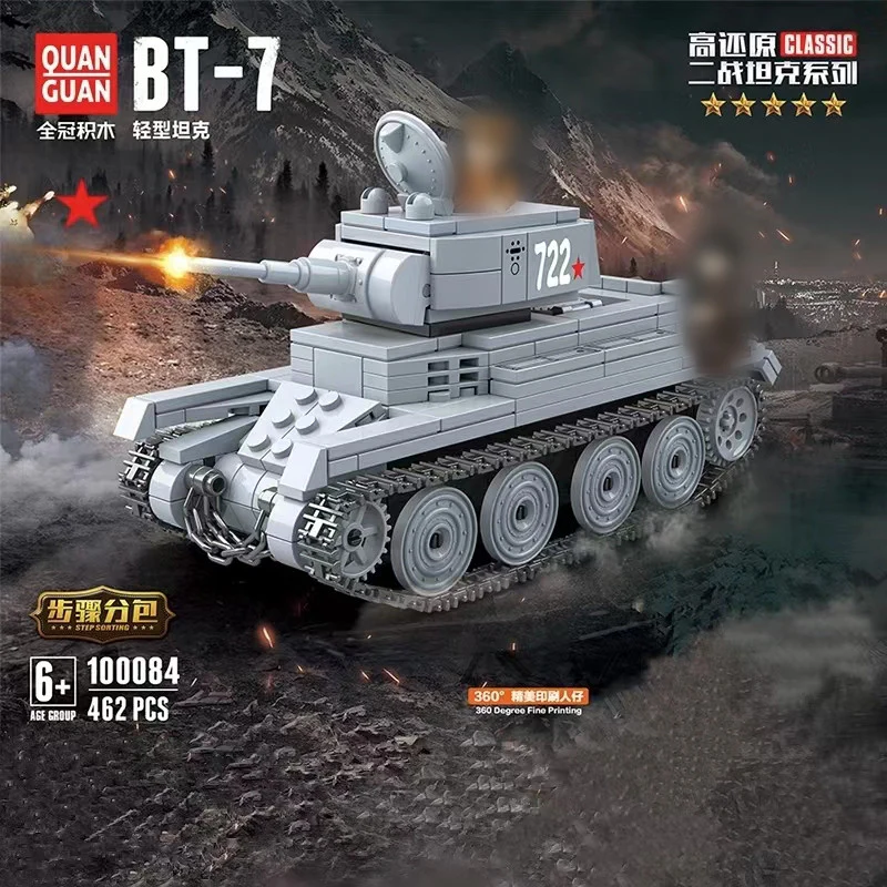Quan Guan 100084 Soviet BT-7 Light Cavalry Tank - YWOBB