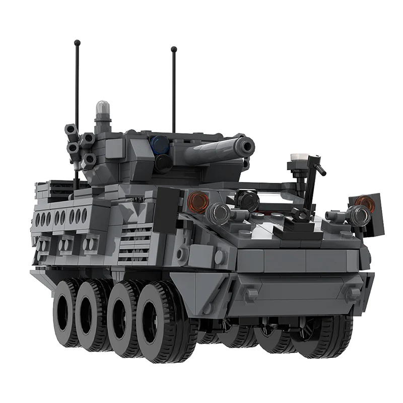 GOBRICKS MOC 146076 M1296 Stryker ICVV-D | 1:35th Scale Dragoon - YWOBB