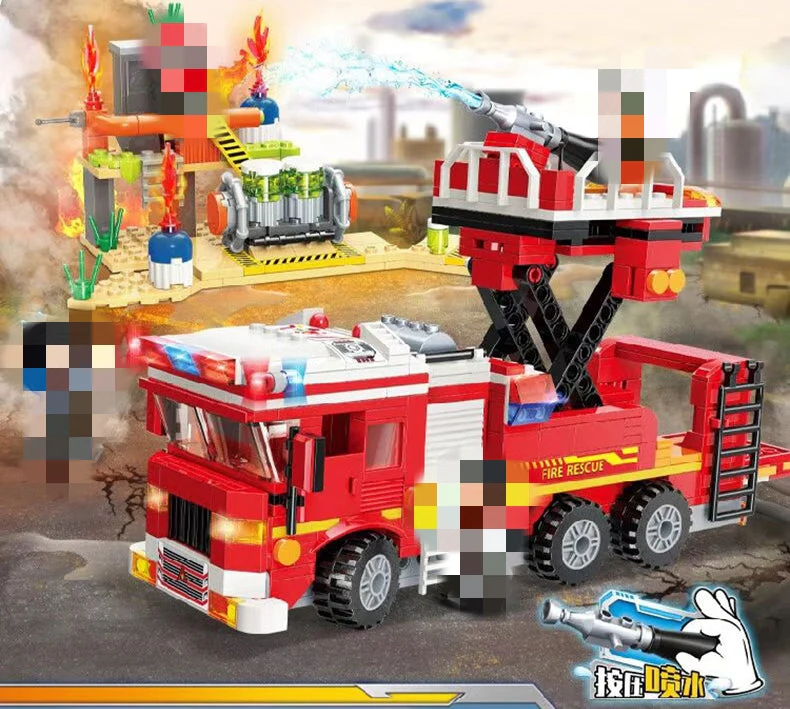 Qman 12011 Fire Rescue Mini Set 4 in 1 - YWOBB