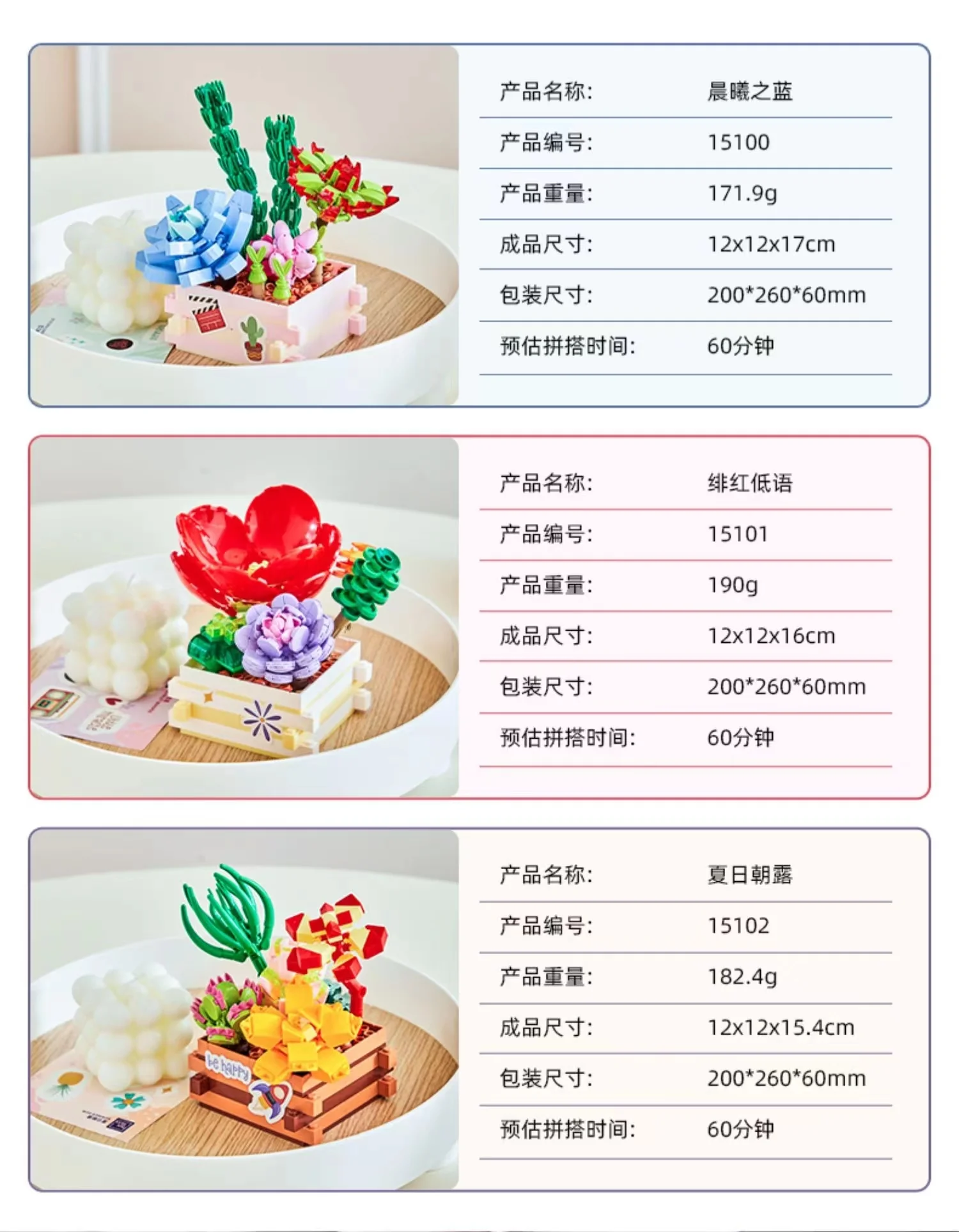 PANTASY 15100 - 15102 Succulent Garden - YWOBB