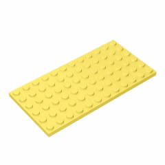 GOBRICKS GDS-526 Plate 6 x 12 - YWOBB