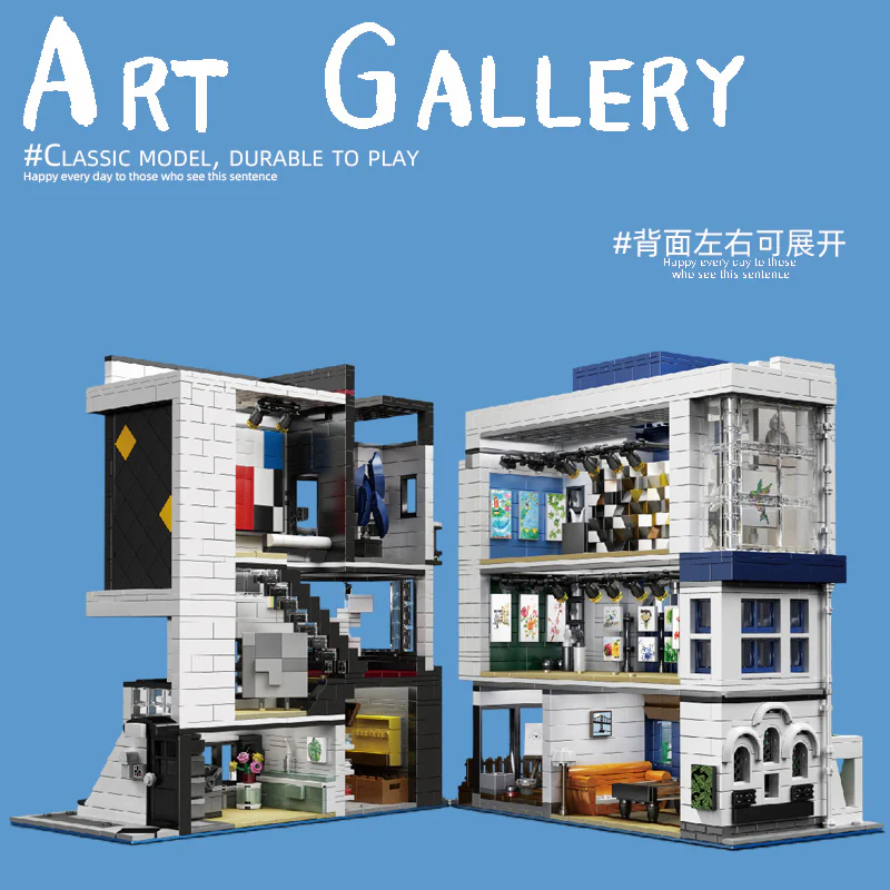 Mould King 16043 Art Gallery Showcase with Lights OVP EU Warehouse Version - YWOBB