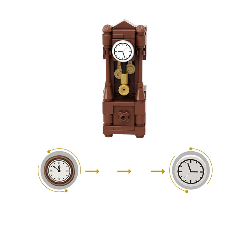 GOBRICKS MOC 140500 Grandfather Clock - YWOBB