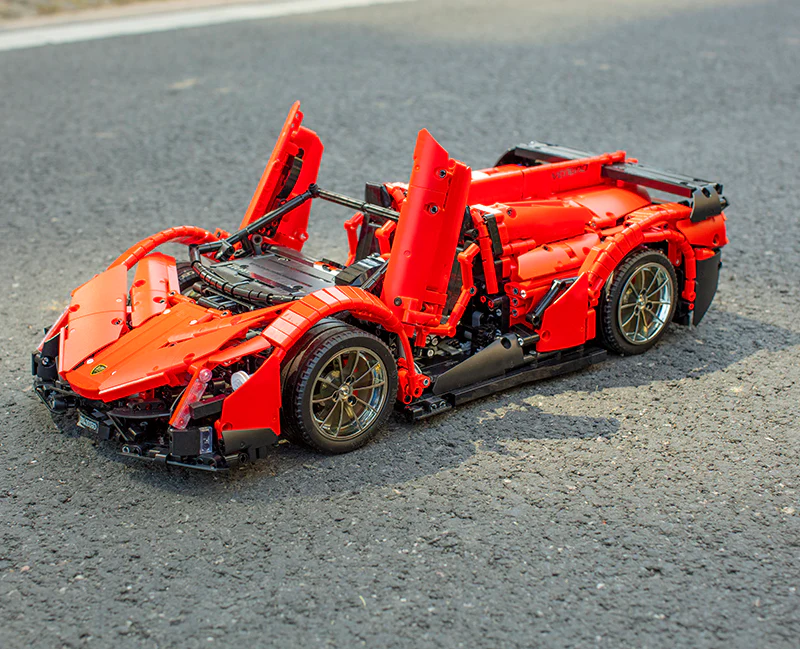 Mould King 13079 RC 1:8 Lamborghini Veneno with LED light kits - YWOBB