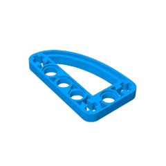 GOBRICKS GDS-970 Liftarm 3 x 5 L-Shape with Quarter Ellipse Thin - YWOBB