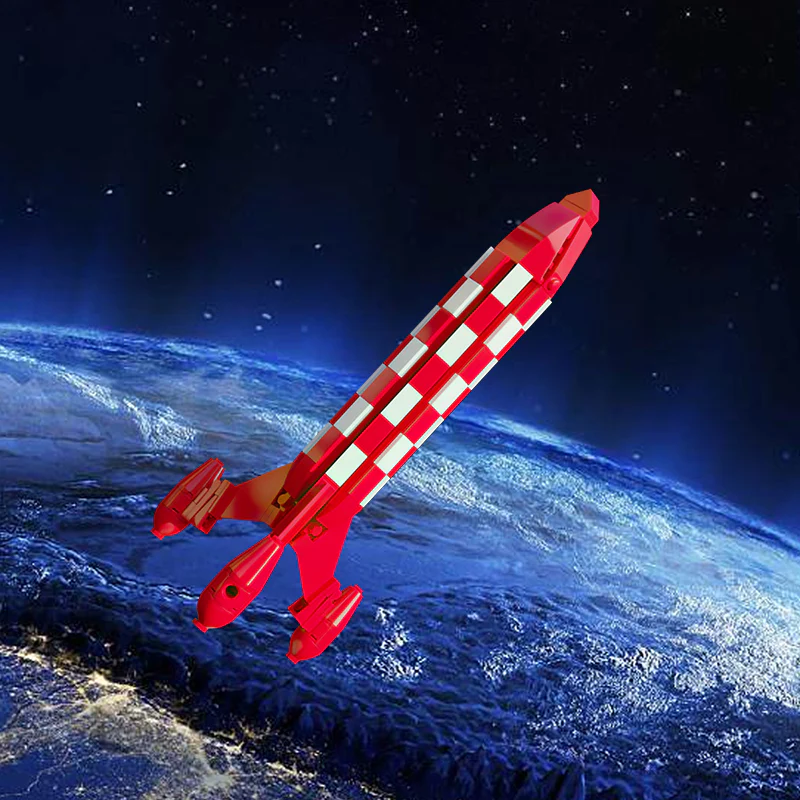 GOBRICKS MOC 39001 Tintin Moon Rocket - YWOBB