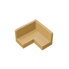 GOBRICKS GDS-1042 Panel 2 x 2 x 1 Corner - YWOBB