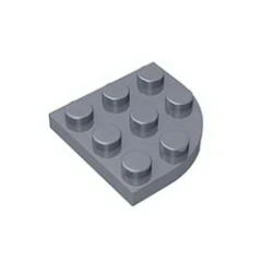 GOBRICKS GDS-570 Round Corner 3 x 3 - YWOBB