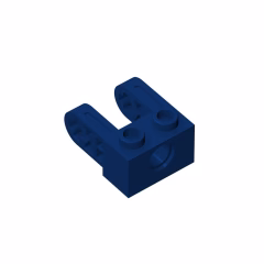 GOBRICKS GDS-1073 Brick 1 x 2 with Hole and Dual Liftarm Extensions - YWOBB