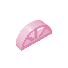 GOBRICKS GDS-873 Window 1 x 4 x 1 2/3 with Spoked Rounded Top - YWOBB