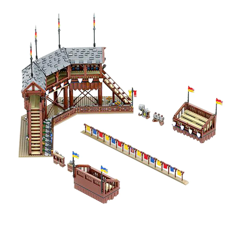 GOBRICKS MOC 152408 Medieval Tournament Grounds - YWOBB