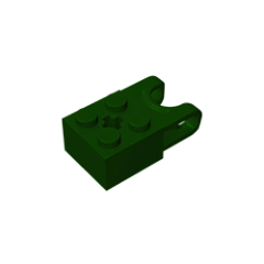 GOBRICKS GDS-1206 Brick Modified 2 x 2 with Ball Socket and Axle Hole - Straight Forks with Round Ends and Open Sides - YWOBB