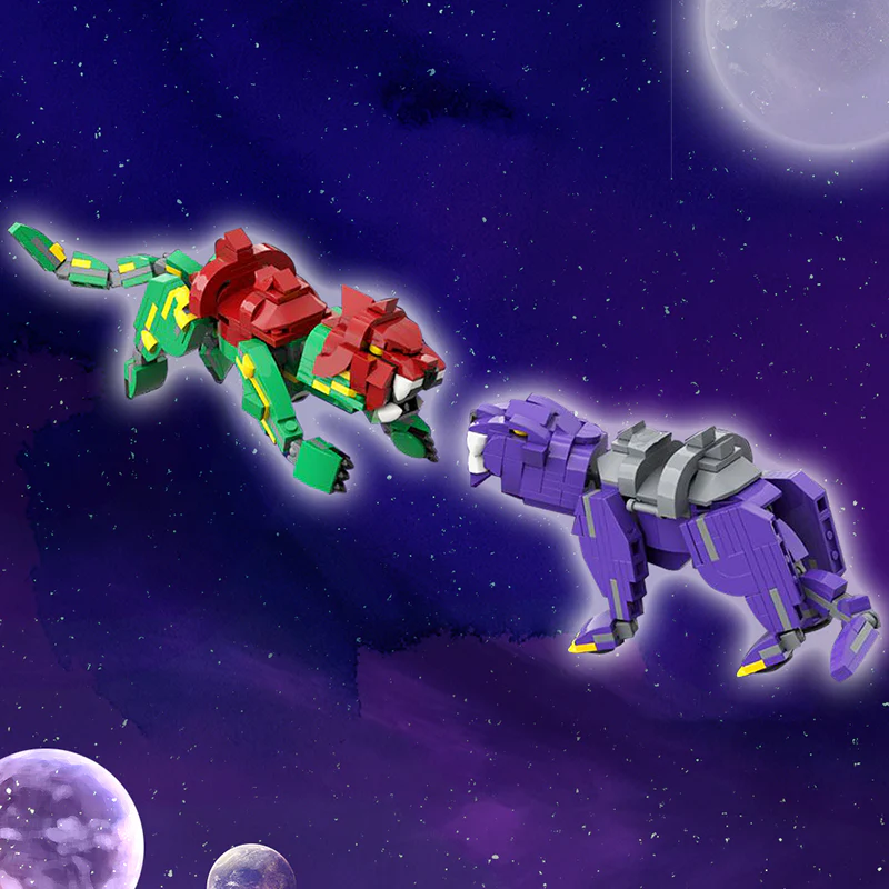 GOBRICKS MOC 18002 Masters of The Universe (He-Man) Battle Cat & Panthor - YWOBB