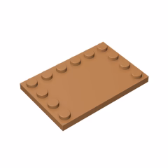 GOBRICKS GDS-757  Modified 4 x 6 with Studs on Edges - YWOBB