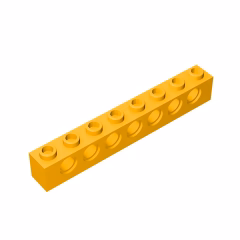 GOBRICKS GDS-627  Brick 1 x 8 with Holes - YWOBB