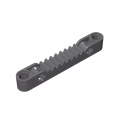 GOBRICKS GDS-1007 Gear Rack 1 x 7 with Axle and Pin Holes - YWOBB
