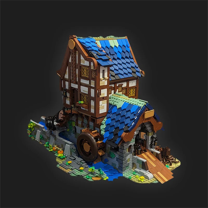 GOBRICKS MOC 173041 Medieval Sawmill - Double 21325 Medieval Blacksmith Alternative Build - YWOBB