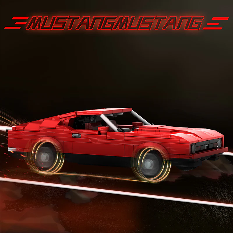 GOBRICKS MOC 138347 1971 Ford Mustang Mach 1 - YWOBB