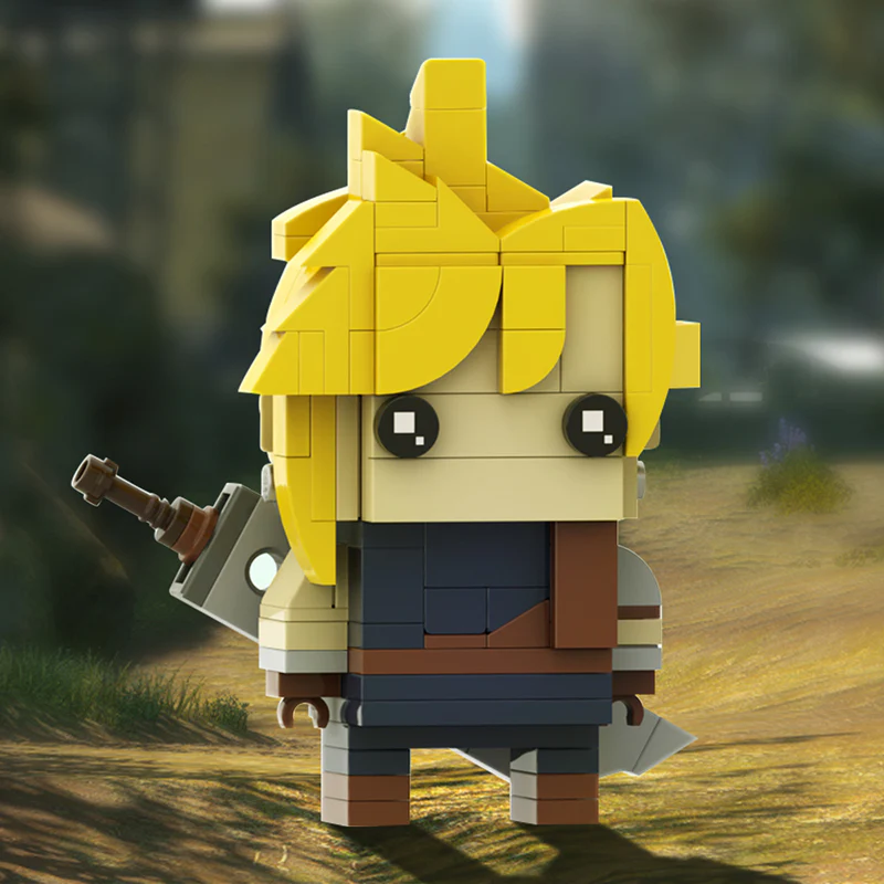 GOBRICKS MOC 61279 Cloud Strife (FFVII) Brickheadz - YWOBB
