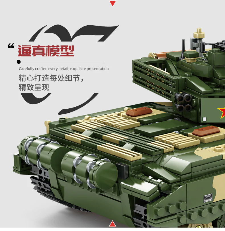 KAZI KY 10010 Military Building Blocks 99A Tank - YWOBB