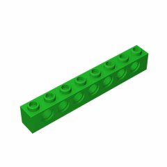 GOBRICKS GDS-627  Brick 1 x 8 with Holes - YWOBB