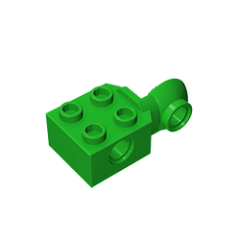 GOBRICKS GDS-1088 Brick Modified 2 x 2 with Pin Holes and Rotation Joint Ball Half - YWOBB