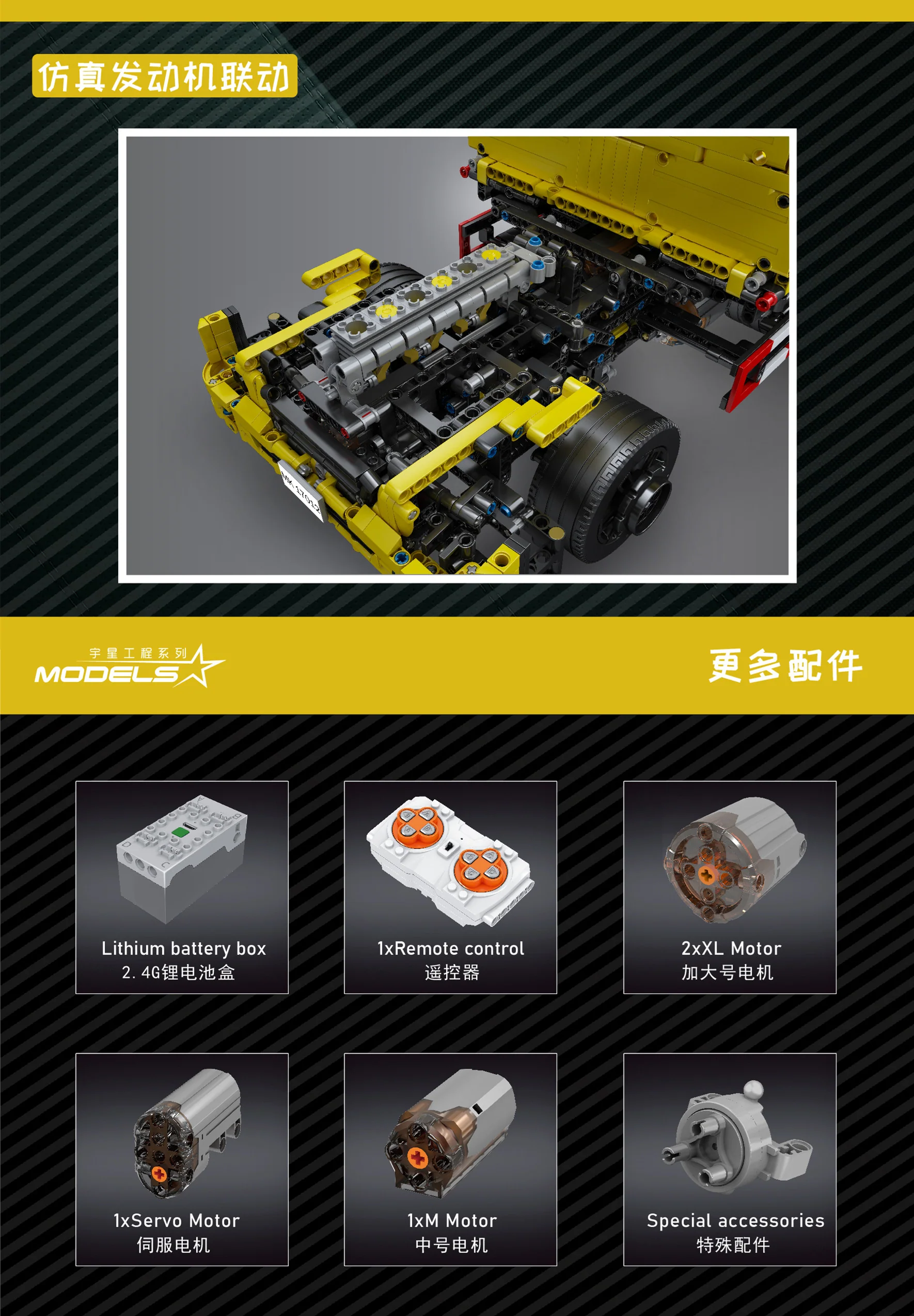 Mould King 17012 Three-way dump truck - YWOBB