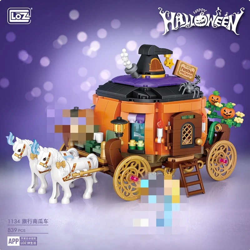 LOZ 1134 Pumpkin Wagon - YWOBB