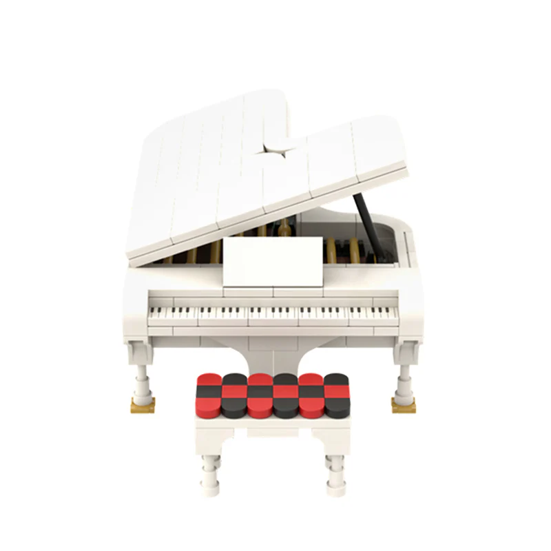 GOBRICKS MOC 141786 Grand Piano White - YWOBB