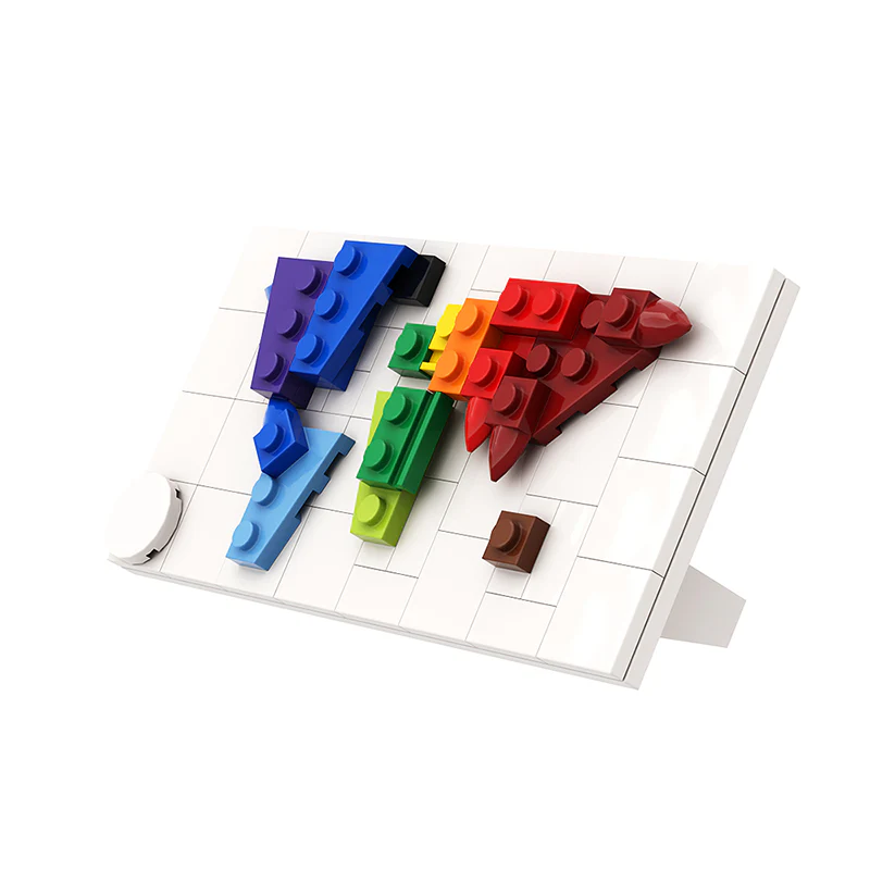 GOBRICKS MOC A0958 A miniature map of the world - YWOBB