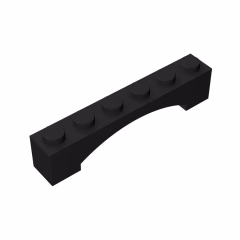 GOBRICKS GDS-679  Arch 1 x 6 Raised Arch - YWOBB