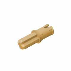 GOBRICKS GDS-913 Axle 1L with Pin with Friction Ridges Lengthwise - YWOBB