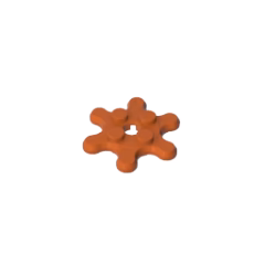 GOBRICKS GDS-90034 Round 2 x 2 with 6 Gear Teeth / Flower Petals - YWOBB