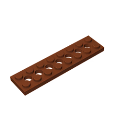 GOBRICKS GDS-699  Plate 2 x 8 with 7 Holes - YWOBB