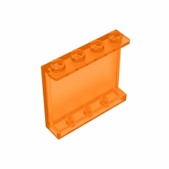GOBRICKS GDS-751 Panel 1 x 4 x 3 with Side Supports - Hollow Studs - YWOBB