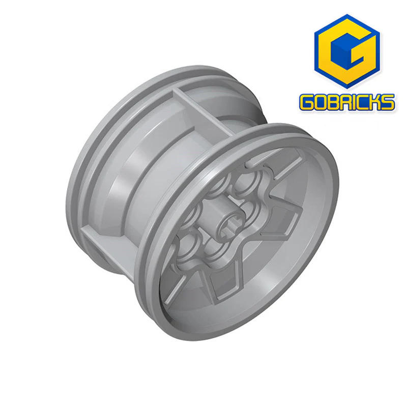GOBRICKS GDS-1229 Wheel 43.2mm D. x 26mm Technic Racing Small 6 Pin Holes - YWOBB