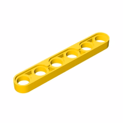 GOBRICKS GDS-694 Liftarm Thin 1 x 6 - YWOBB