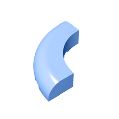 GOBRICKS GDS-1275 Round Corner 5 x 5 x 1 without Studs - YWOBB