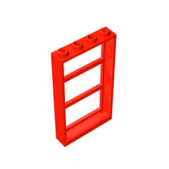 GOBRICKS GDS-764 Window 1 x 4 x 6 Frame with 3 Panes - YWOBB