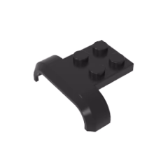 GOBRICKS GDS-90025 Mudguard 4 x 3 x 1 with Arch Curved - YWOBB
