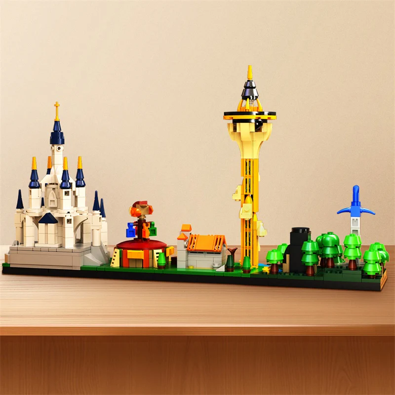 GOBRICKS MOC F-A0609 zelda skyline - YWOBB