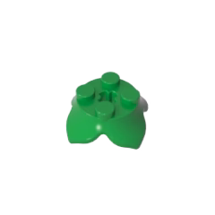 GOBRICKS GDS-2043 Plant Leaves 2 x 2 with 4 Petals and Axle Hole - YWOBB