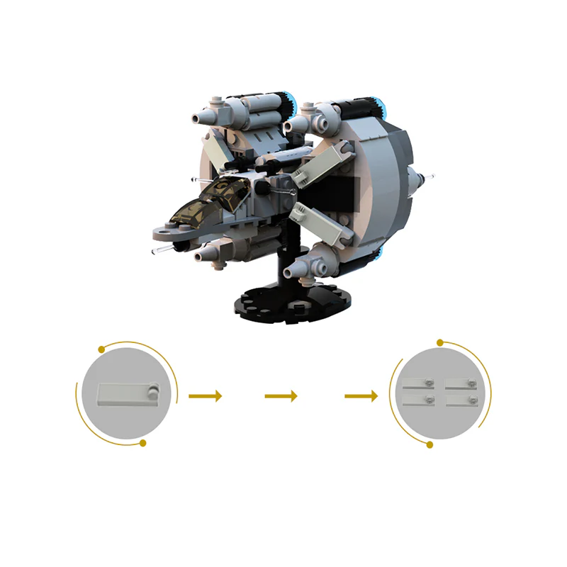 GOBRICKS MOC 31275 Microscale Gunstar from The Last Starfighter - YWOBB