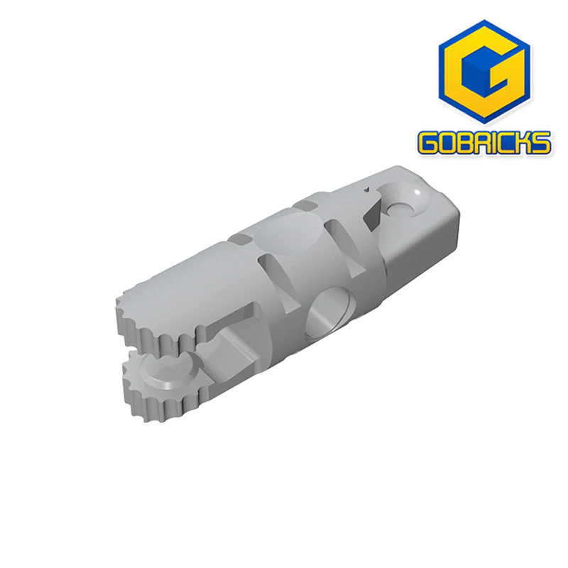 GOBRICKS GDS-1142 Hinge Cylinder 1 x 3 Locking with 1 Finger and 2 Fingers on Ends, 9 Teeth, without Hole - YWOBB