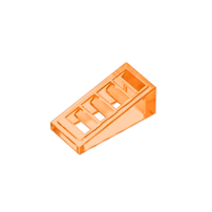 GOBRICKS GDS-838 Slope 18 2 x 1 x 2/3 with 4 Slots - YWOBB